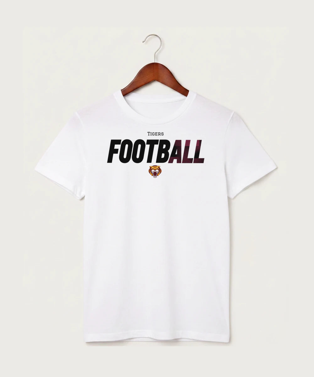 Stewartville High School Football (Boys) - White T-Shirt - Full Front