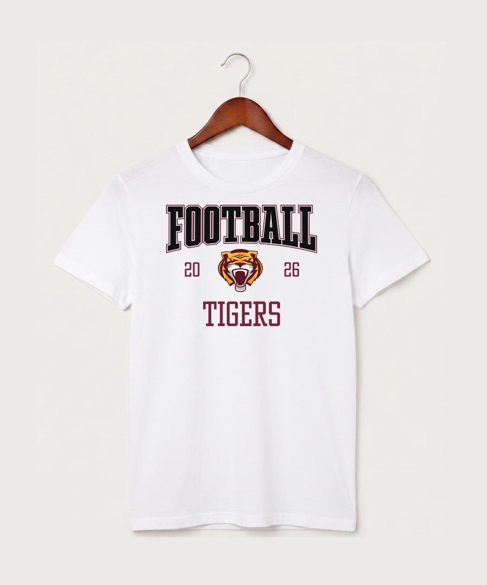 Stewartville High School Football (Boys) - White T-Shirt - Full Front