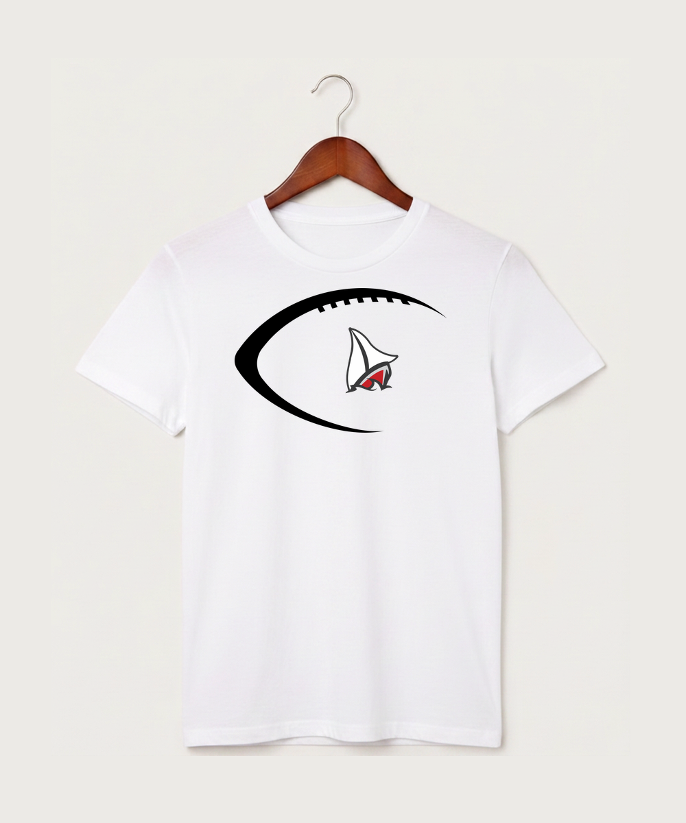 Detroit Lakes Community High School Football (Boys) - White T-Shirt - Full Front