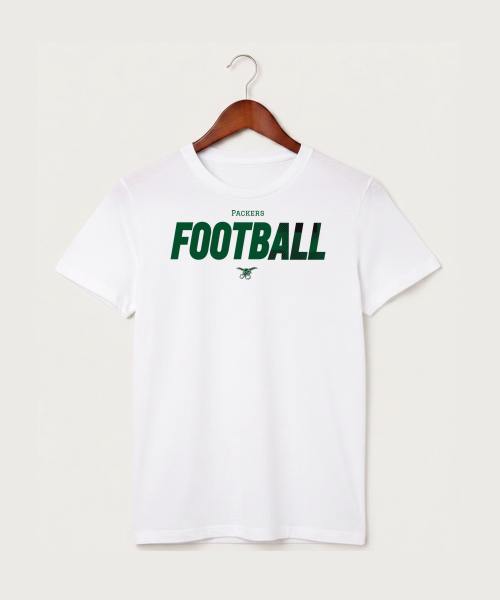 West Fargo High School Football (Boys) - White T-Shirt - Full Front