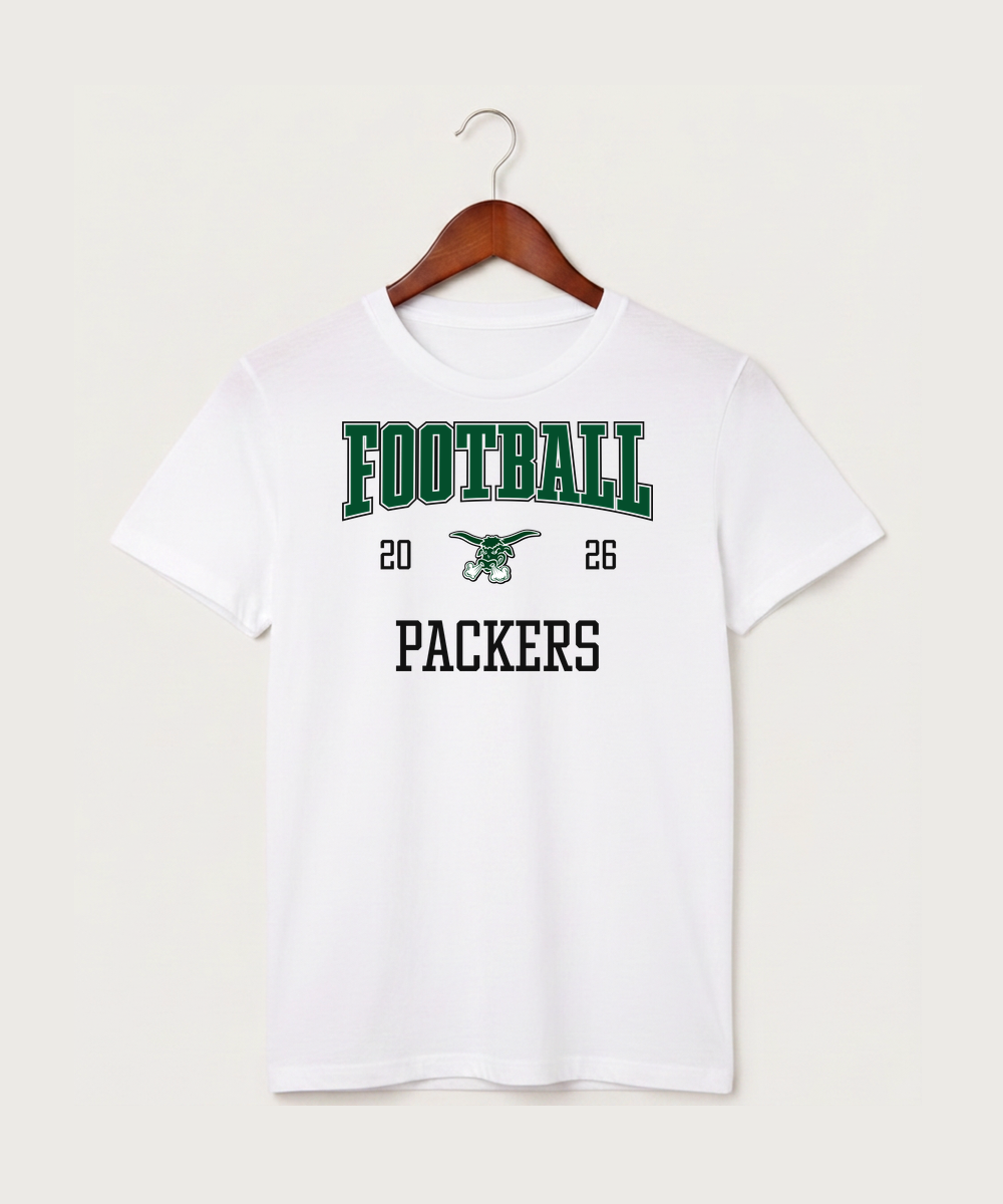 West Fargo High School Football (Boys) - White T-Shirt - Full Front