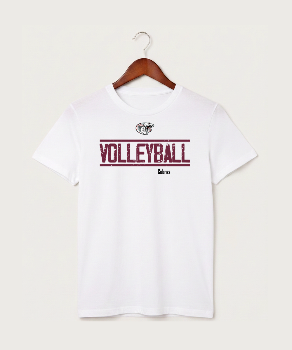 Triton High School Volleyball (Girls) - White T-Shirt - Full Front
