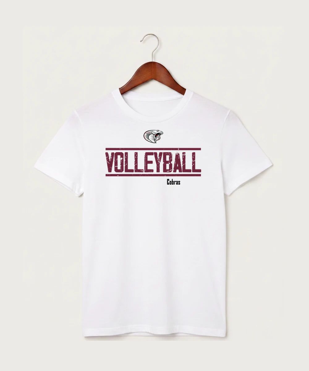 Triton High School Volleyball (Girls) - White T-Shirt - Full Front