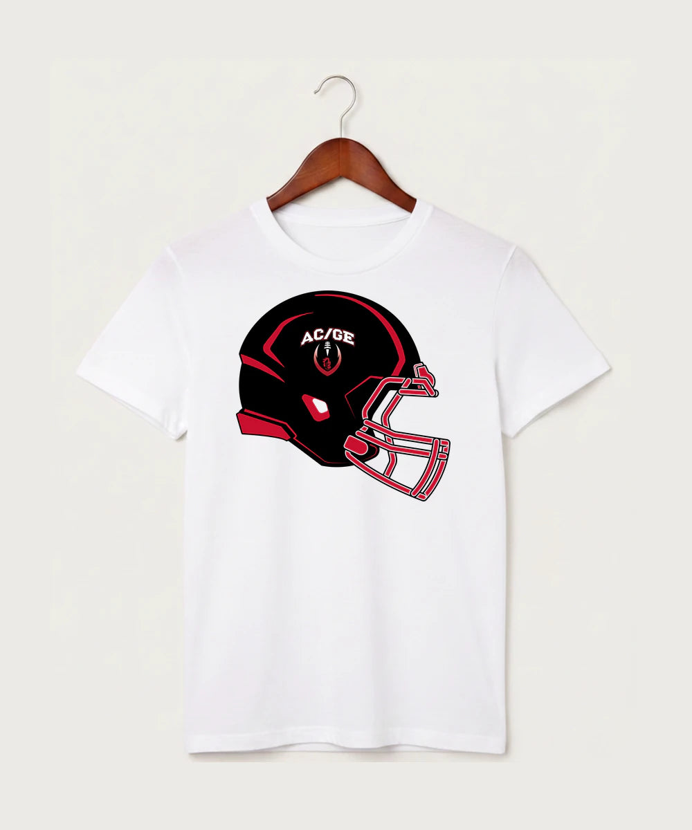 Alden-Conger-Glenville Emmons High School Football (Boys) - White T-Shirt - Full Front