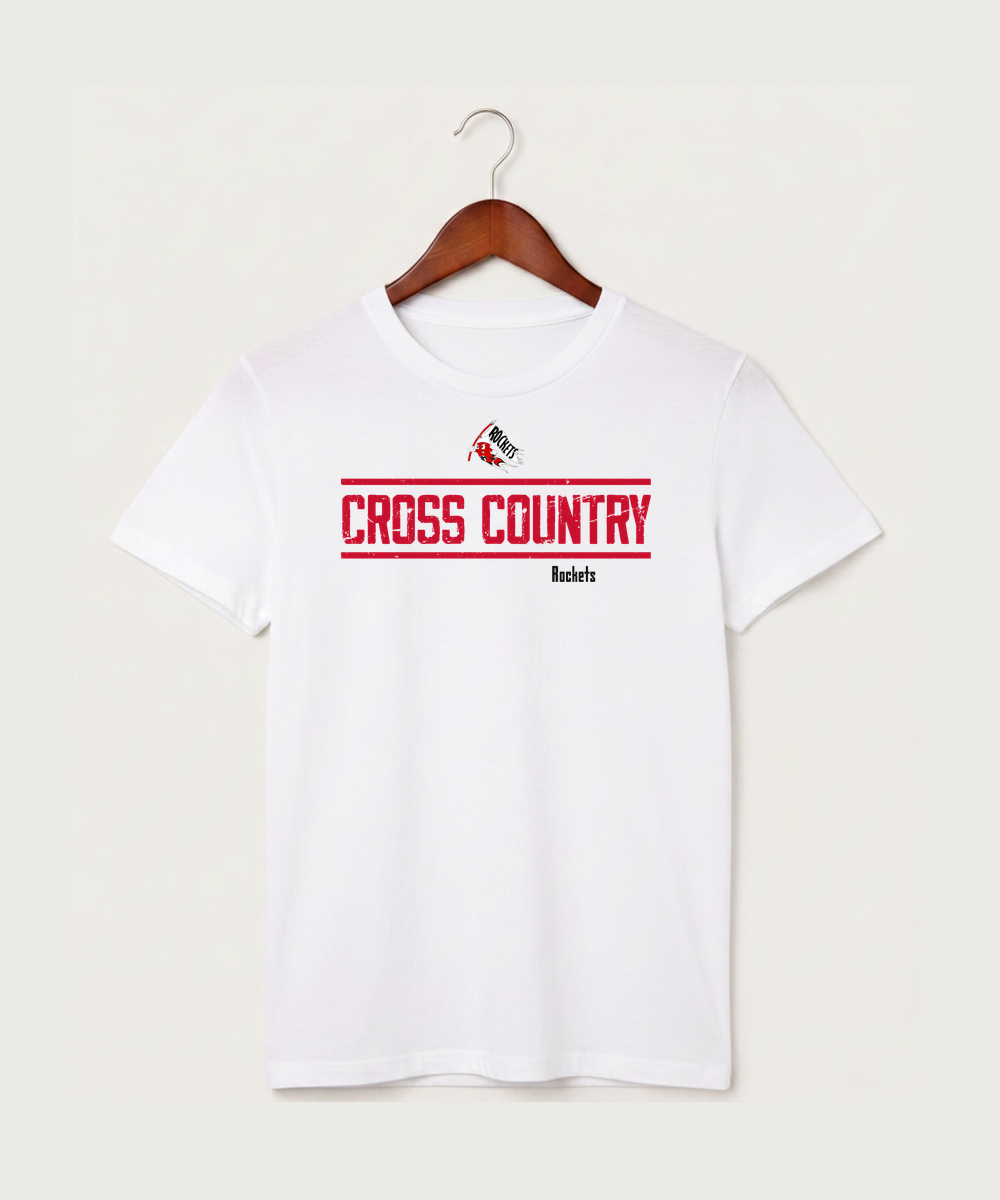 John Marshall High School Cross Country (Coed) - White T-Shirt - Full Front