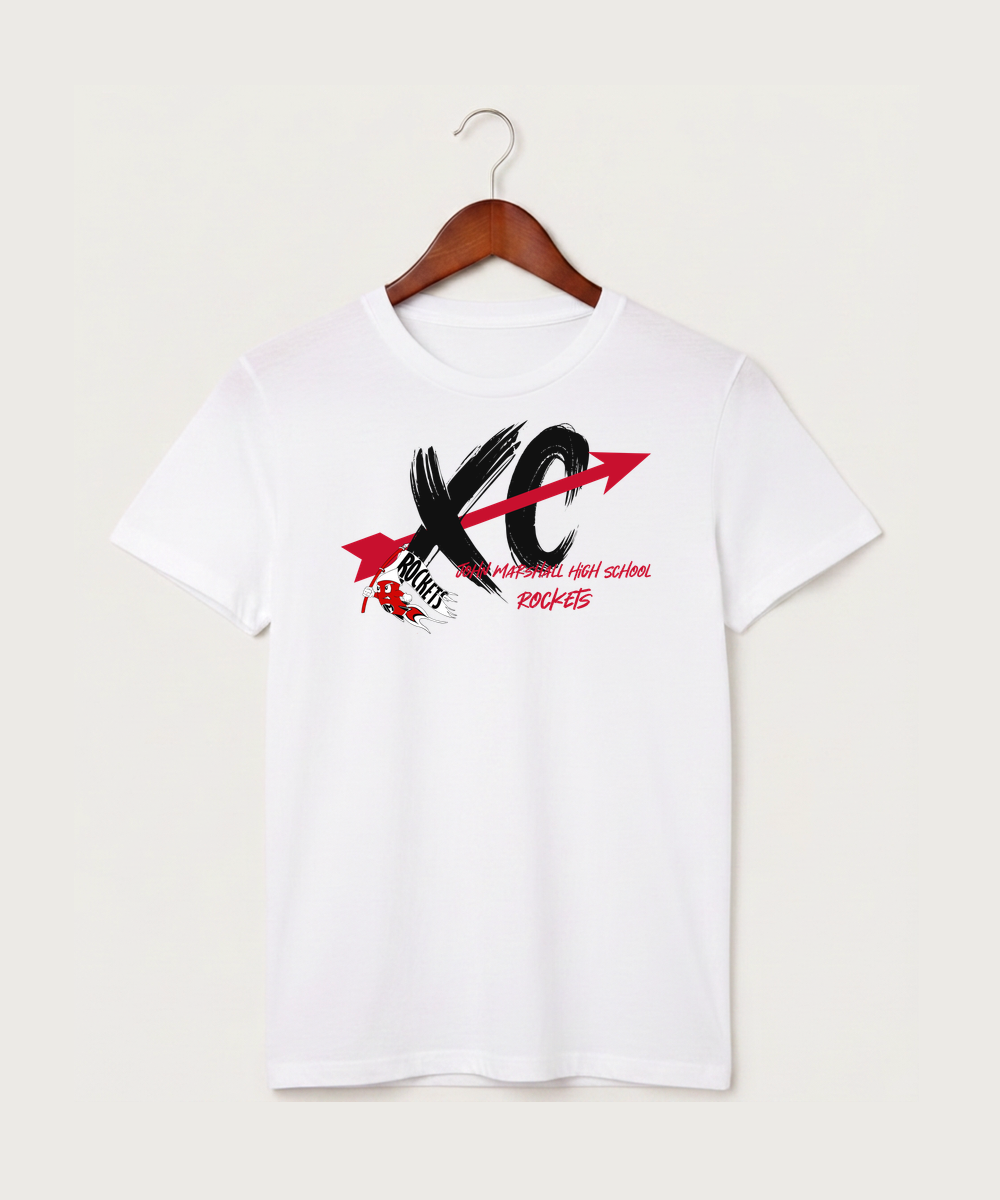 John Marshall High School Cross Country (Coed) - White T-Shirt - Full Front