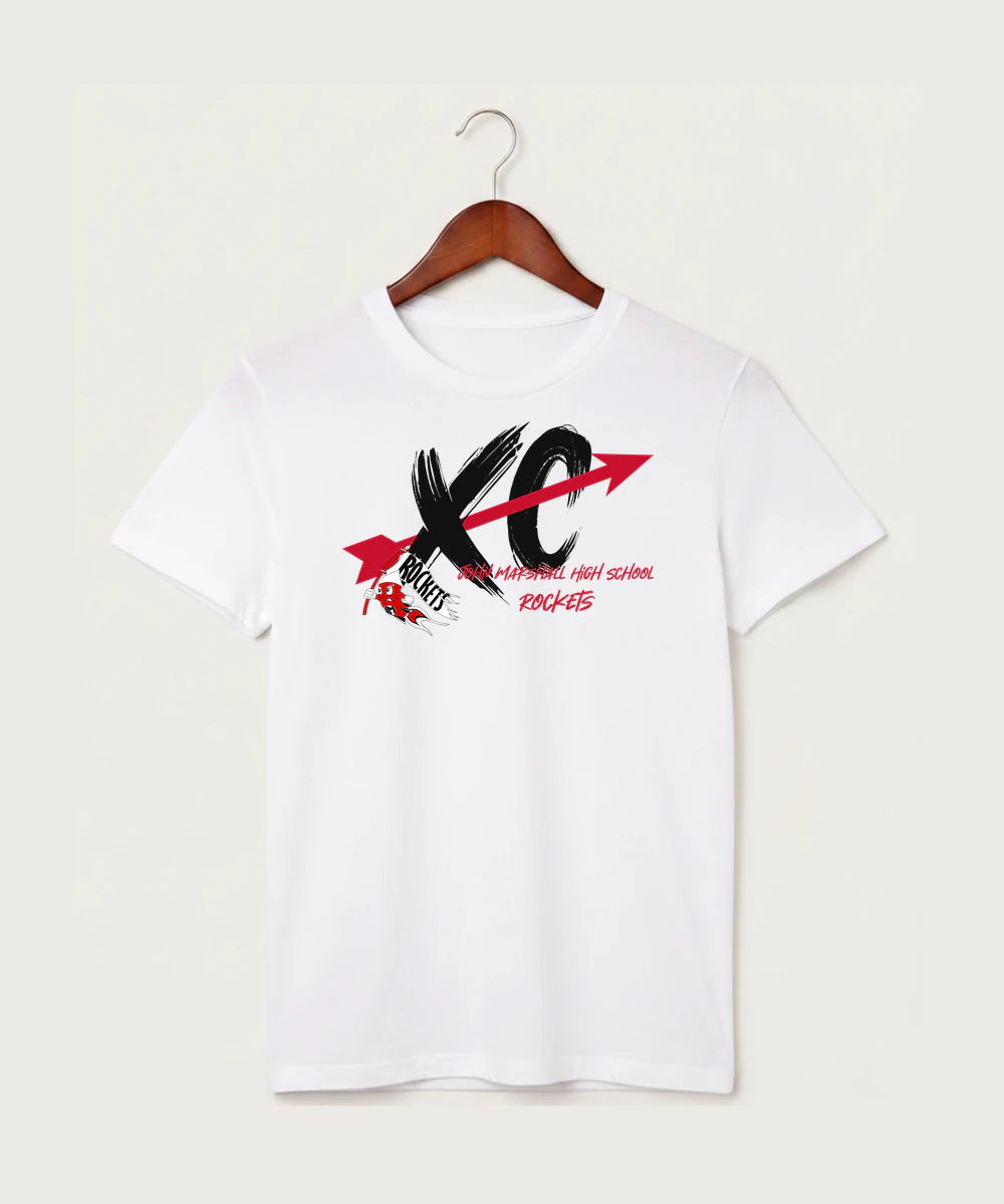 John Marshall High School Cross Country (Coed) - White T-Shirt - Full Front
