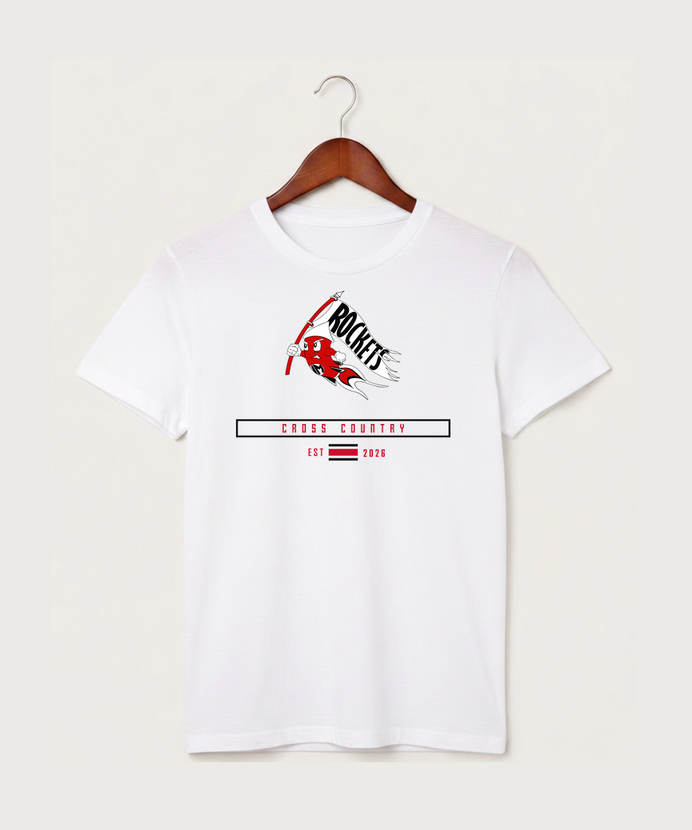 John Marshall High School Cross Country (Coed) - White T-Shirt - Full Front