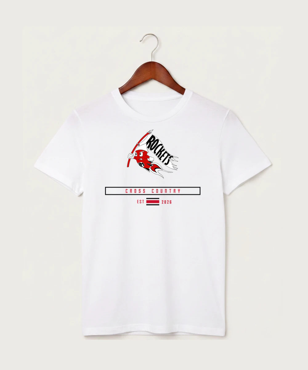 John Marshall High School Cross Country (Coed) - White T-Shirt - Full Front