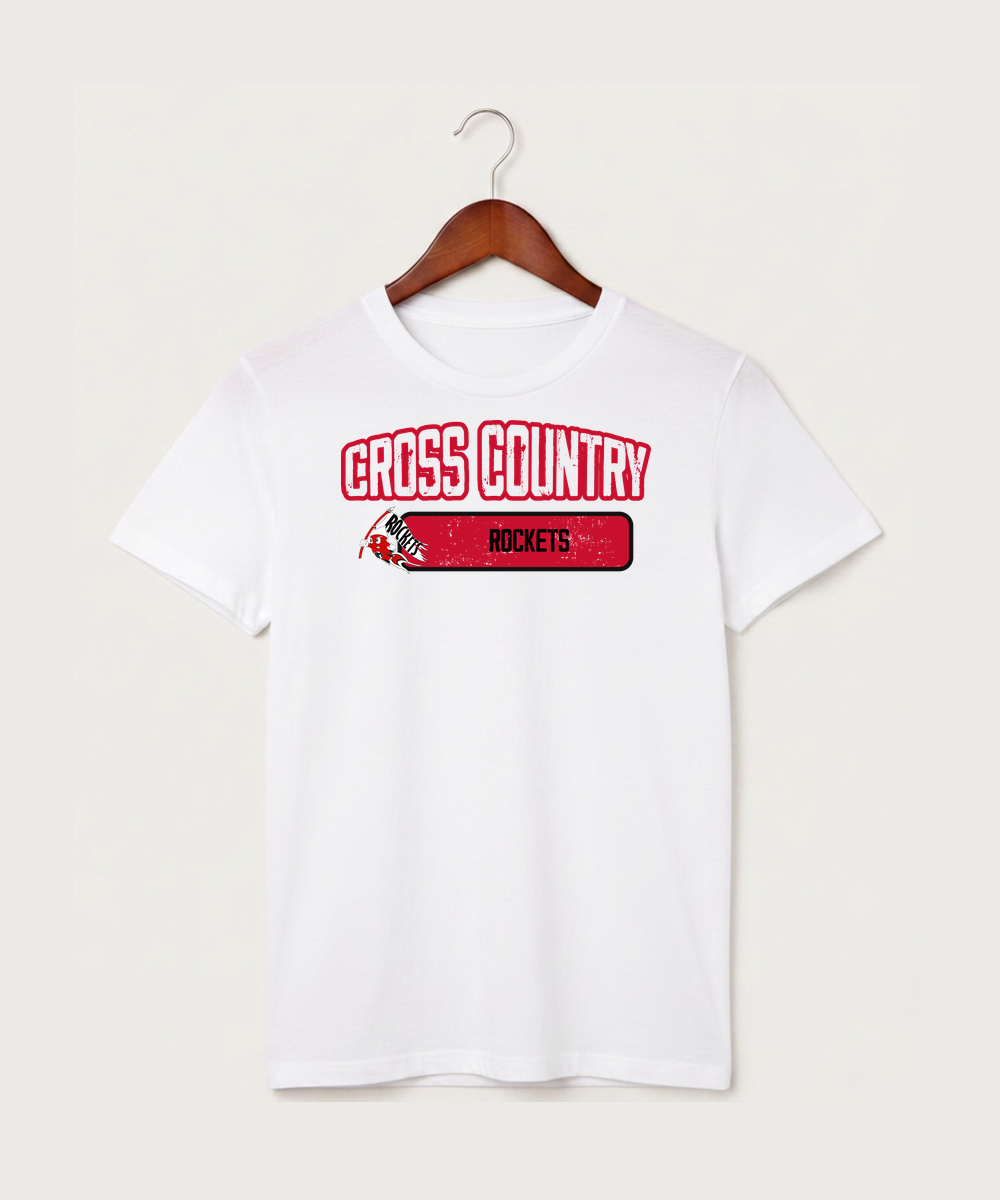 John Marshall High School Cross Country (Coed) - White T-Shirt - Full Front