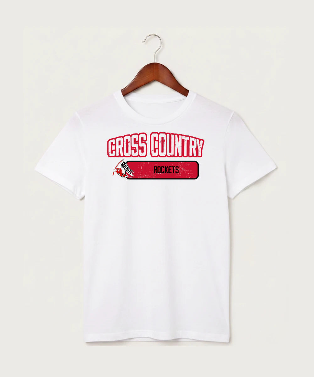 John Marshall High School Cross Country (Coed) - White T-Shirt - Full Front