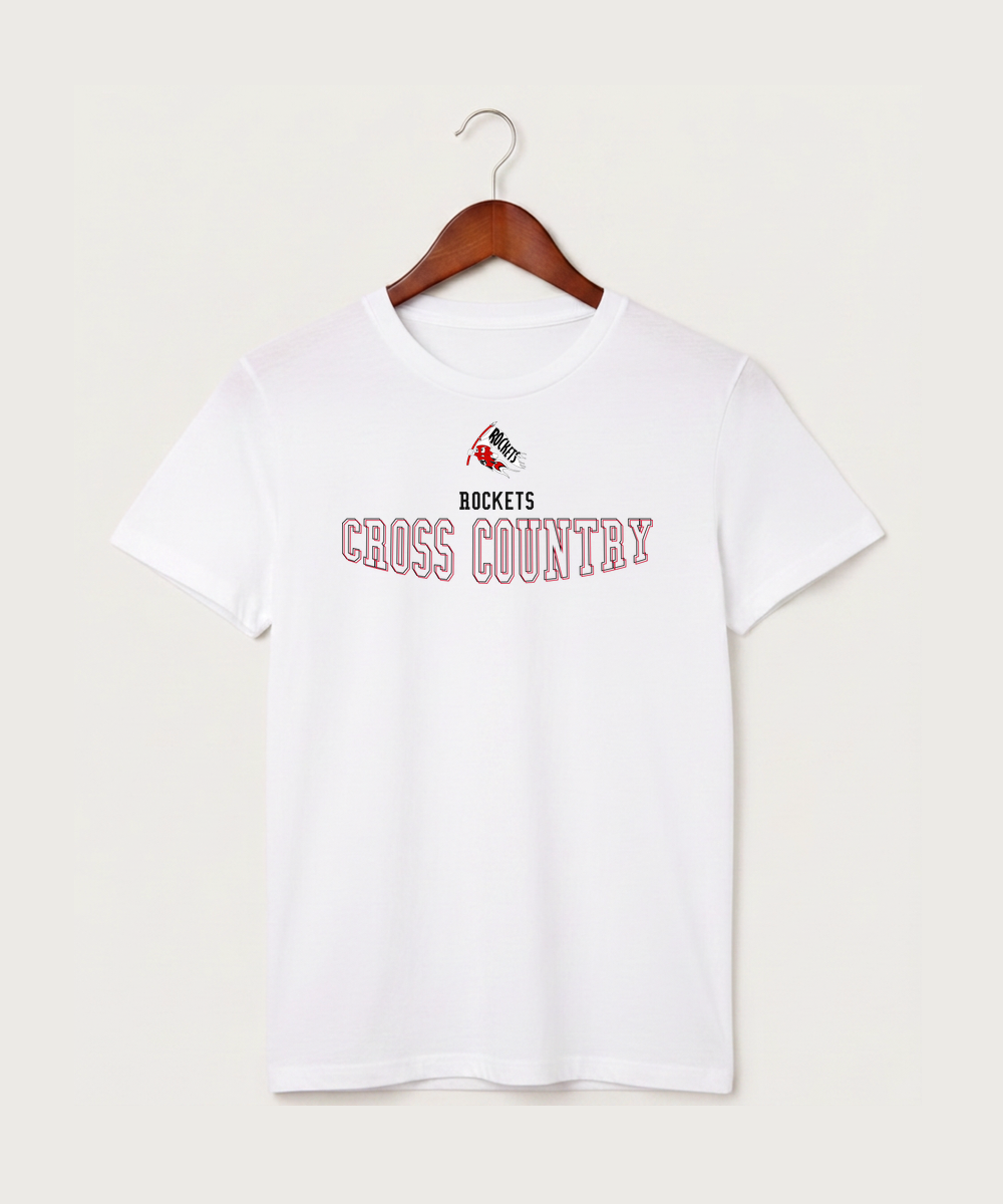 John Marshall High School Cross Country (Coed) - White T-Shirt - Full Front