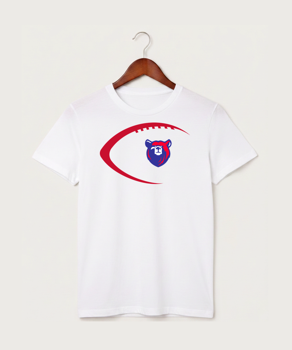 Bertha Hewitt High School Football (Boys) - White T-Shirt - Full Front