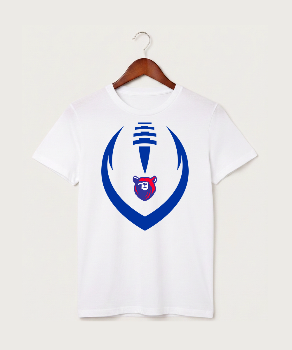 Bertha Hewitt High School Football (Boys) - White T-Shirt - Full Front
