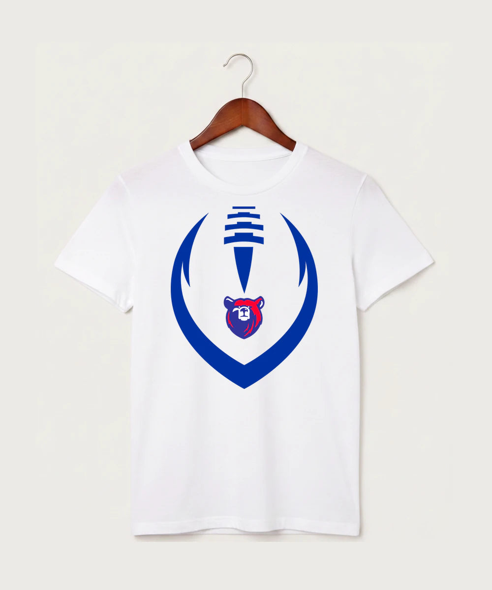 Bertha Hewitt High School Football (Boys) - White T-Shirt - Full Front