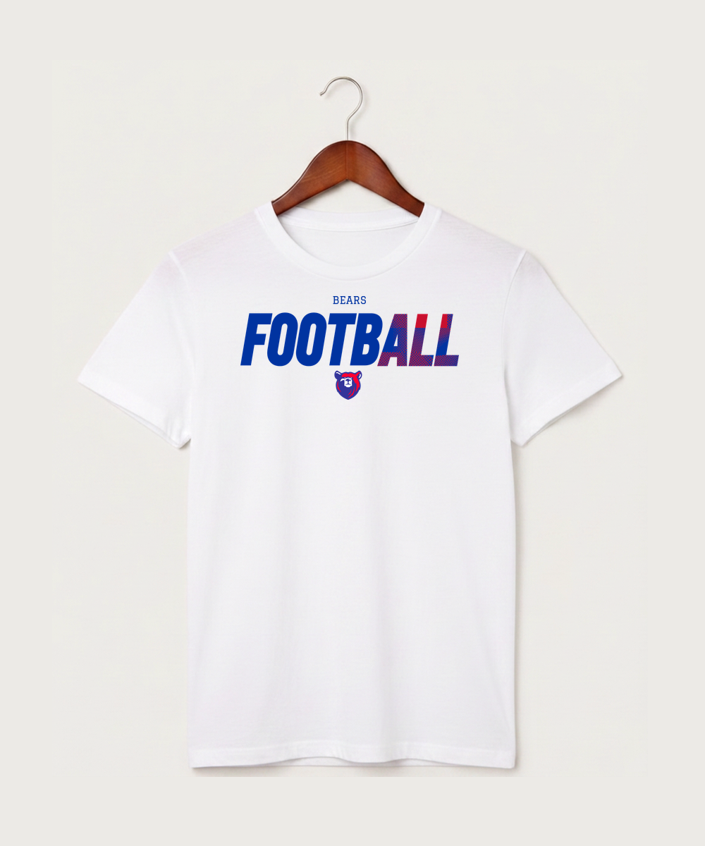 Bertha Hewitt High School Football (Boys) - White T-Shirt - Full Front