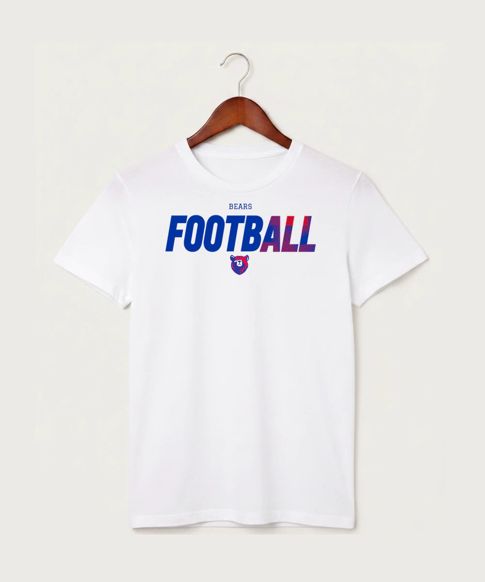 Bertha Hewitt High School Football (Boys) - White T-Shirt - Full Front