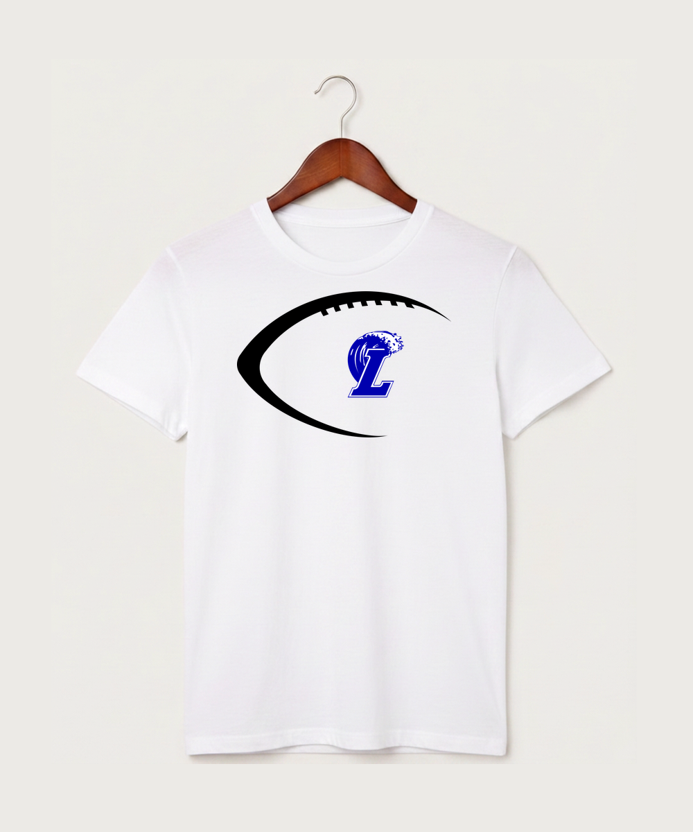 Lakeview High School Football (Boys) - White T-Shirt - Full Front