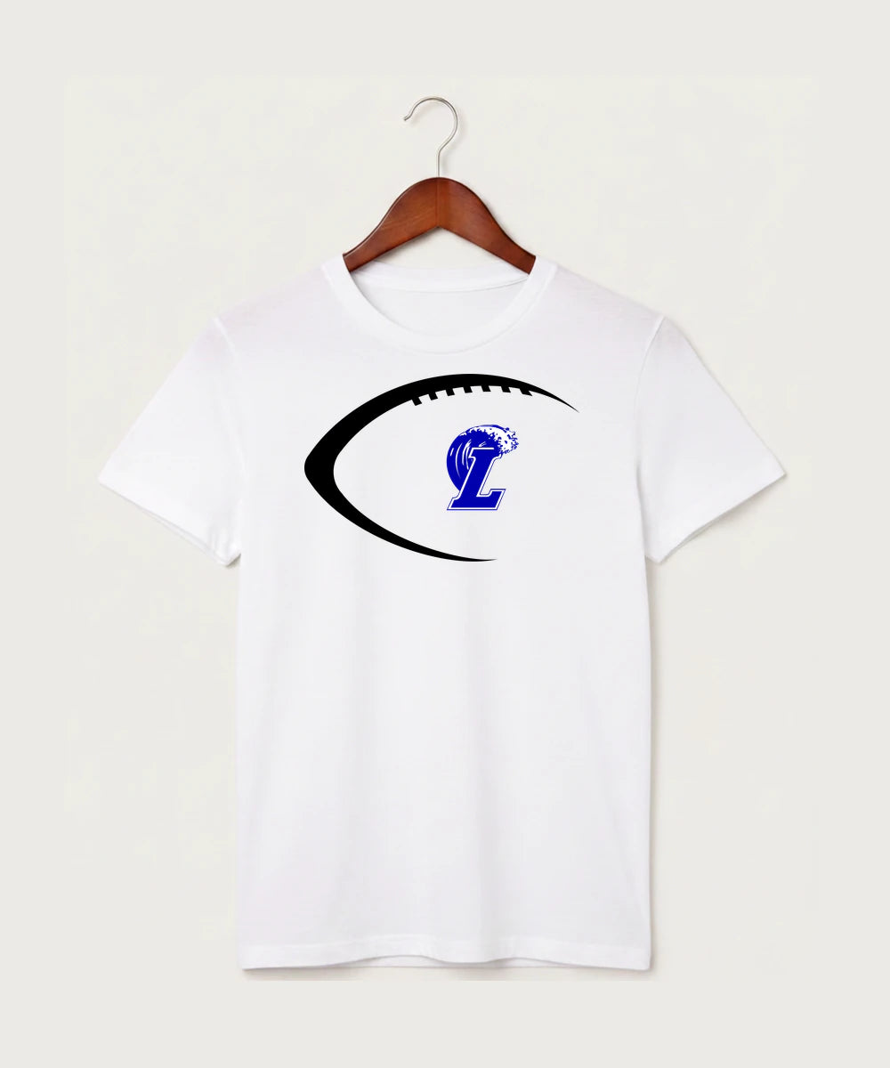 Lakeview High School Football (Boys) - White T-Shirt - Full Front