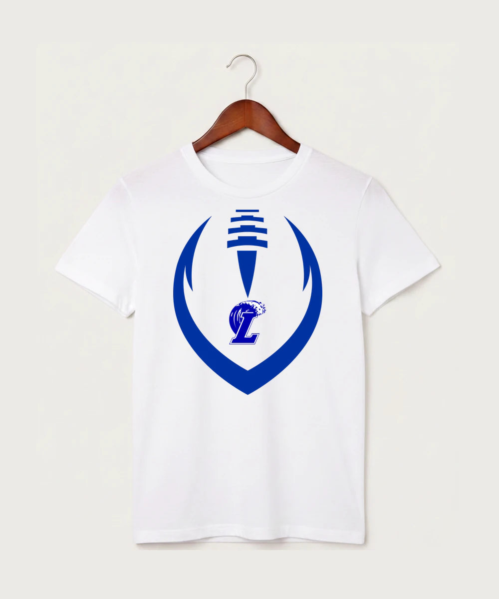 Lakeview High School Football (Boys) - White T-Shirt - Full Front