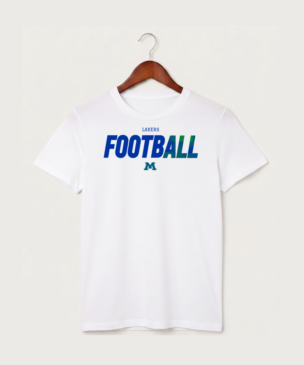 Minnewaska Area High School Football (Boys) - White T-Shirt - Full Front