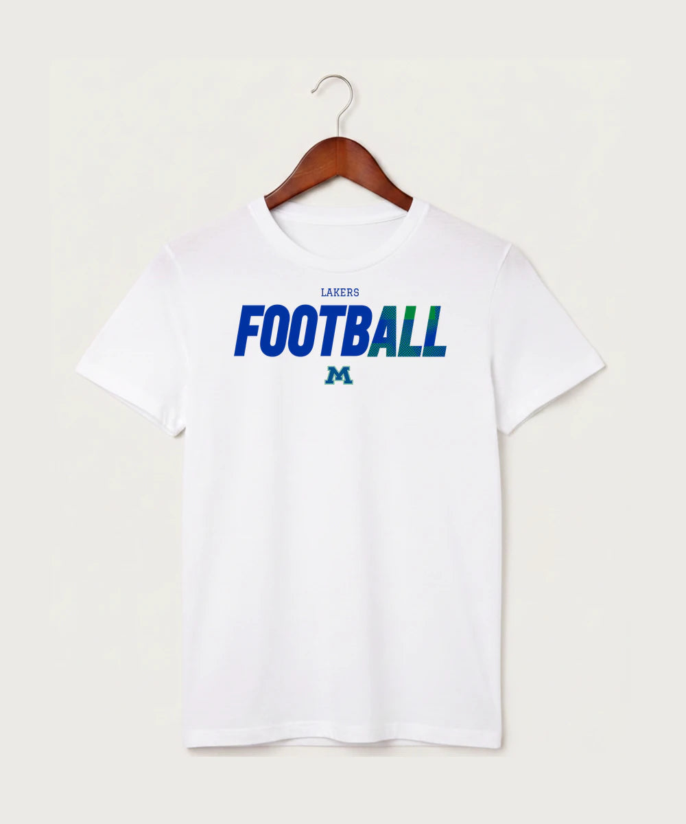 Minnewaska Area High School Football (Boys) - White T-Shirt - Full Front