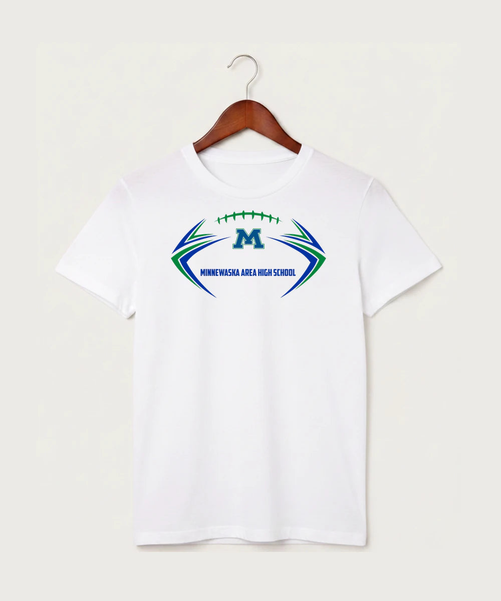 Minnewaska Area High School Football (Boys) - White T-Shirt - Full Front