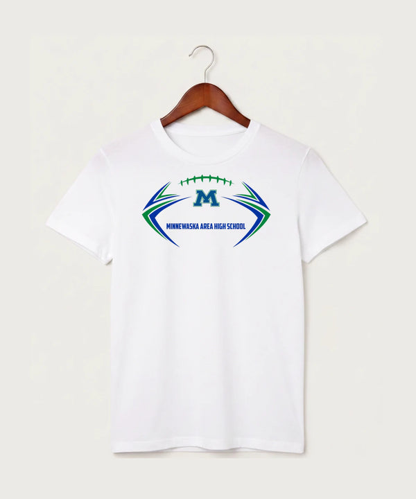 Minnewaska Area High School Football (Boys) - White T-Shirt - Full Front