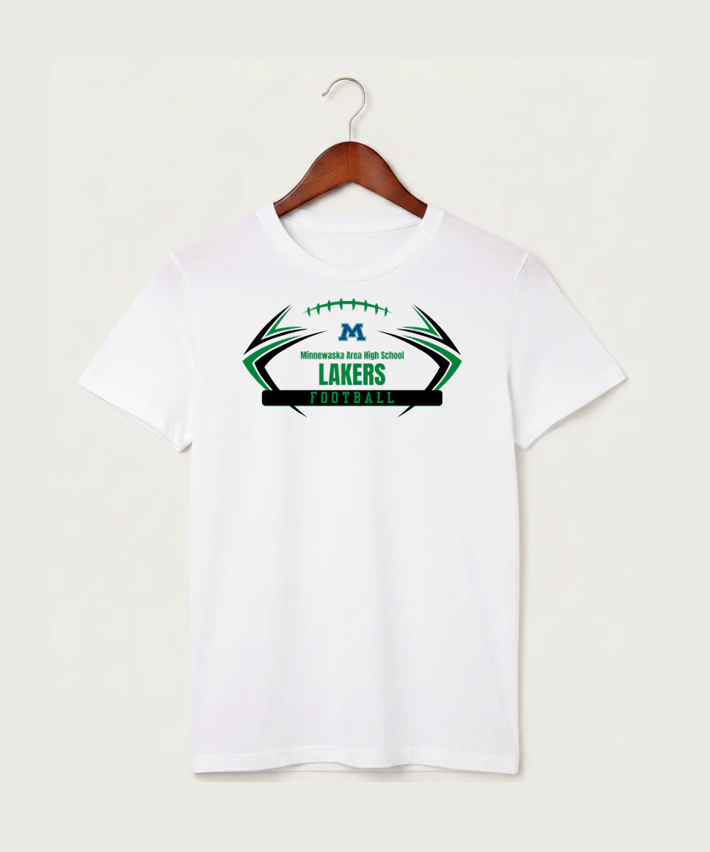 Minnewaska Area High School Football (Boys) - White T-Shirt - Full Front