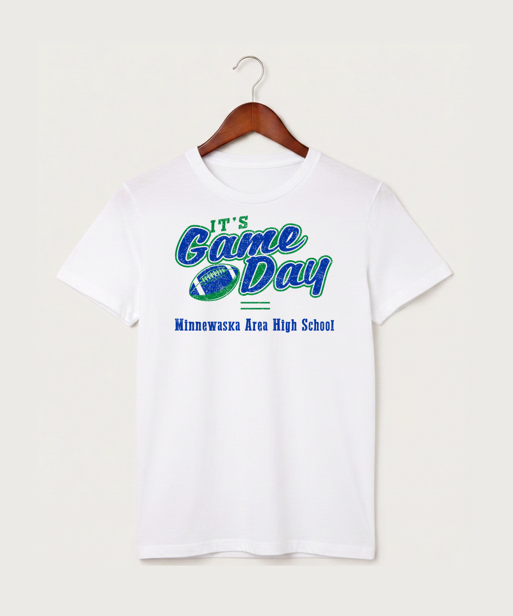 Minnewaska Area High School Football (Boys) - White T-Shirt - Full Front