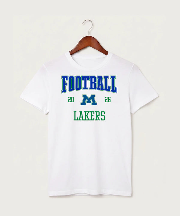 Minnewaska Area High School Football (Boys) - White T-Shirt - Full Front