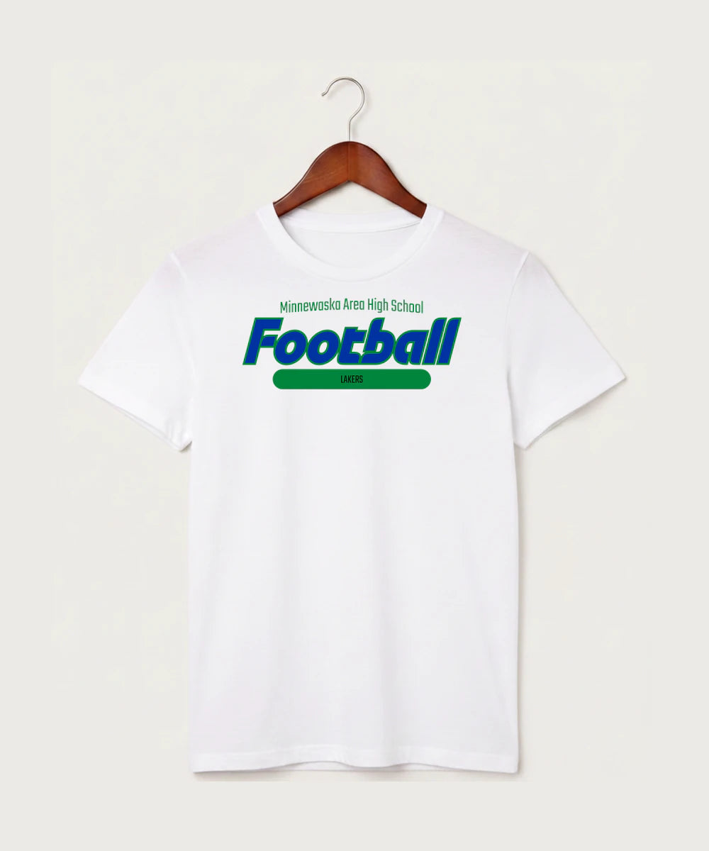 Minnewaska Area High School Football (Boys) - White T-Shirt - Full Front