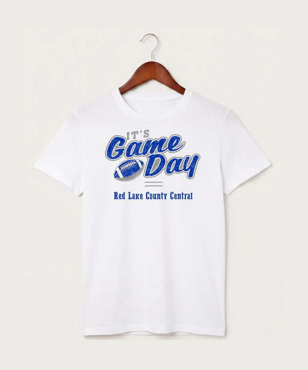 Red Lake County Central Football (Boys) - White T-Shirt - Full Front