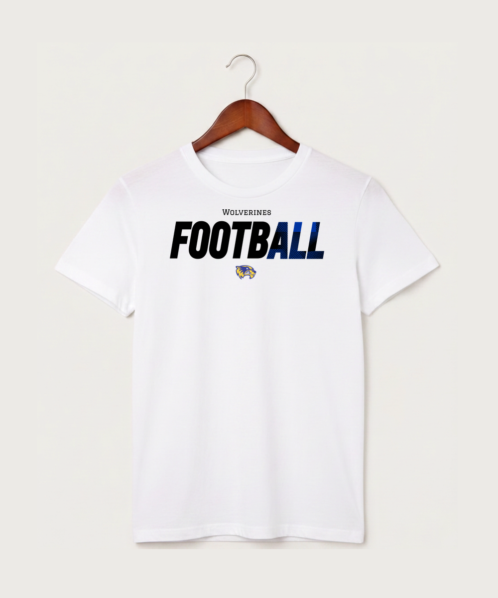 Wadena Deer Creek High School Football (Boys) - White T-Shirt - Full Front