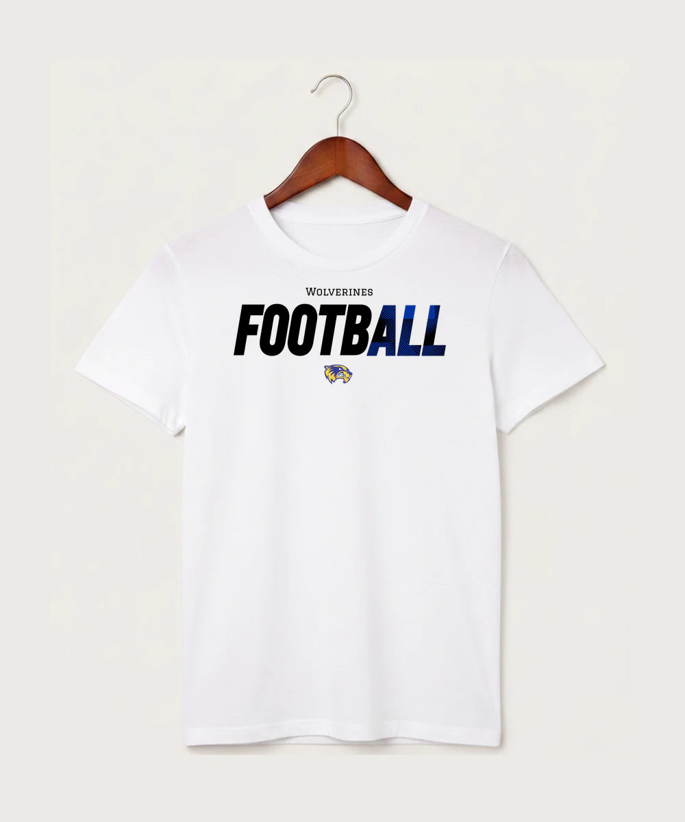 Wadena Deer Creek High School Football (Boys) - White T-Shirt - Full Front