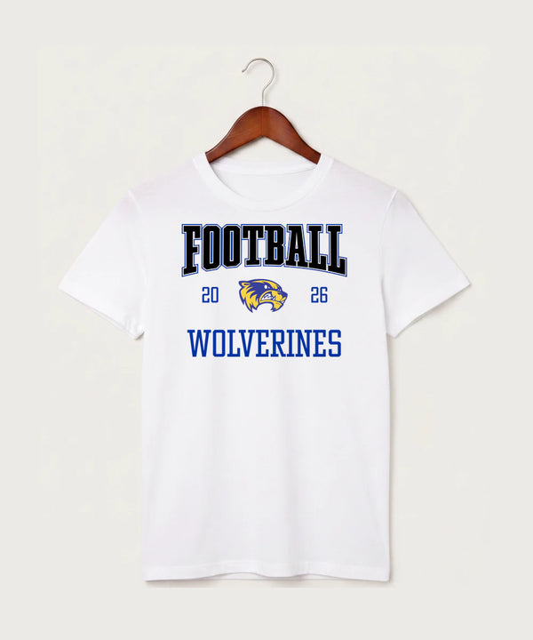 Wadena Deer Creek High School Football (Boys) - White T-Shirt - Full Front