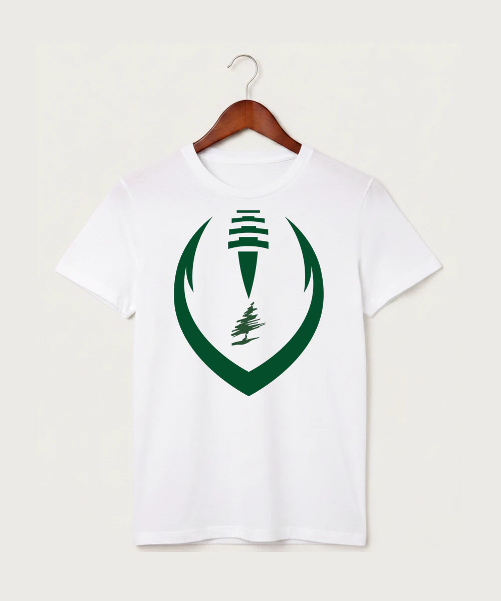 DC Everest High School Football - White T-Shirt - Full Front