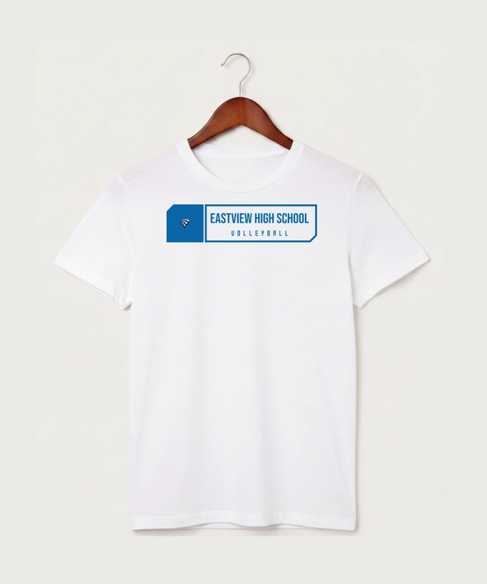 Eastview High School Volleyball (Girls) - White T-Shirt - Full Front