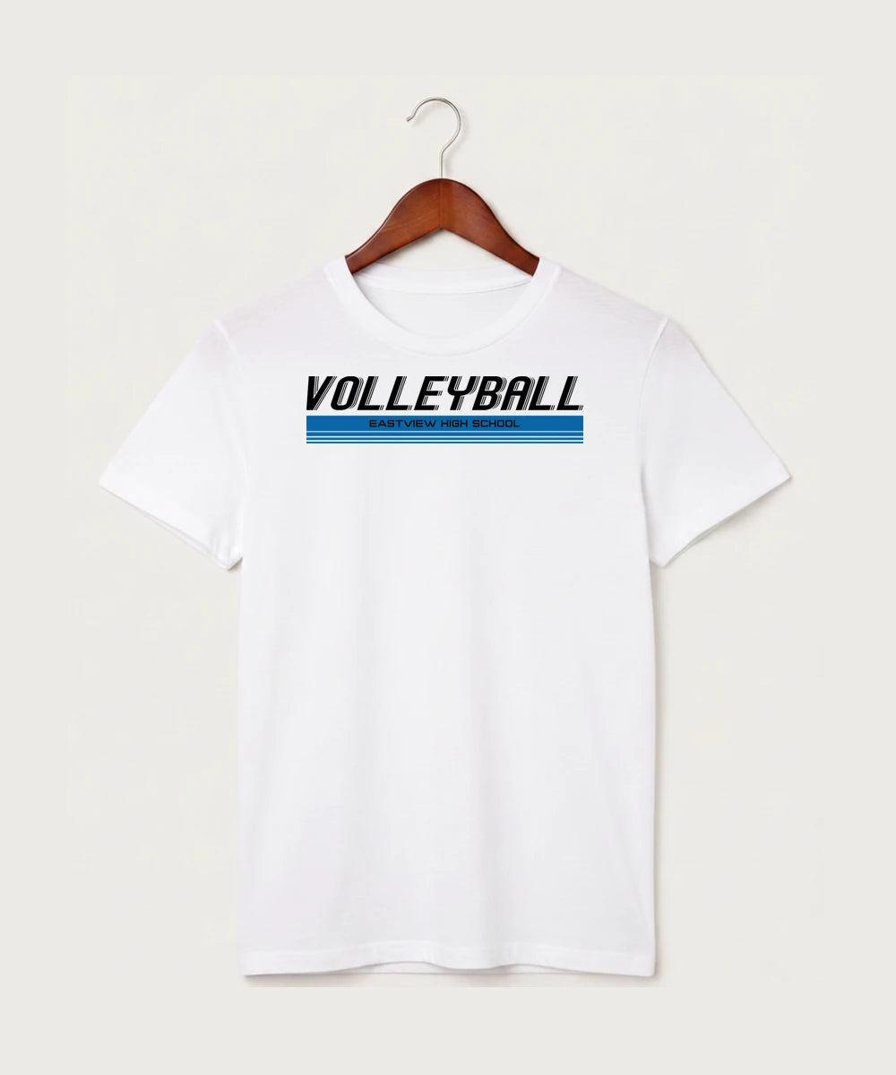 Eastview High School Volleyball (Girls) - White T-Shirt - Full Front