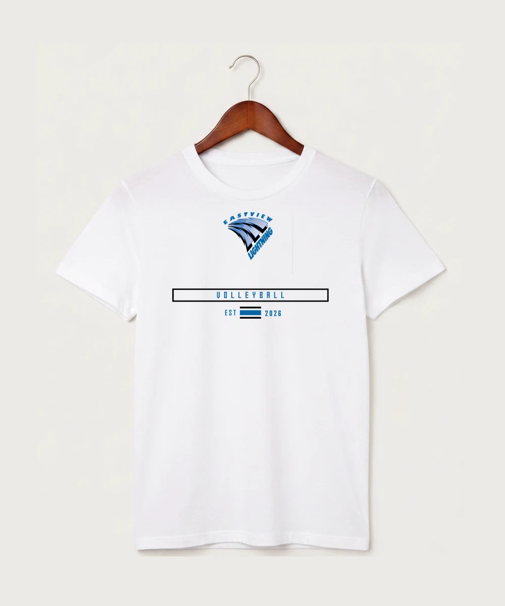 Eastview High School Volleyball (Girls) - White T-Shirt - Full Front