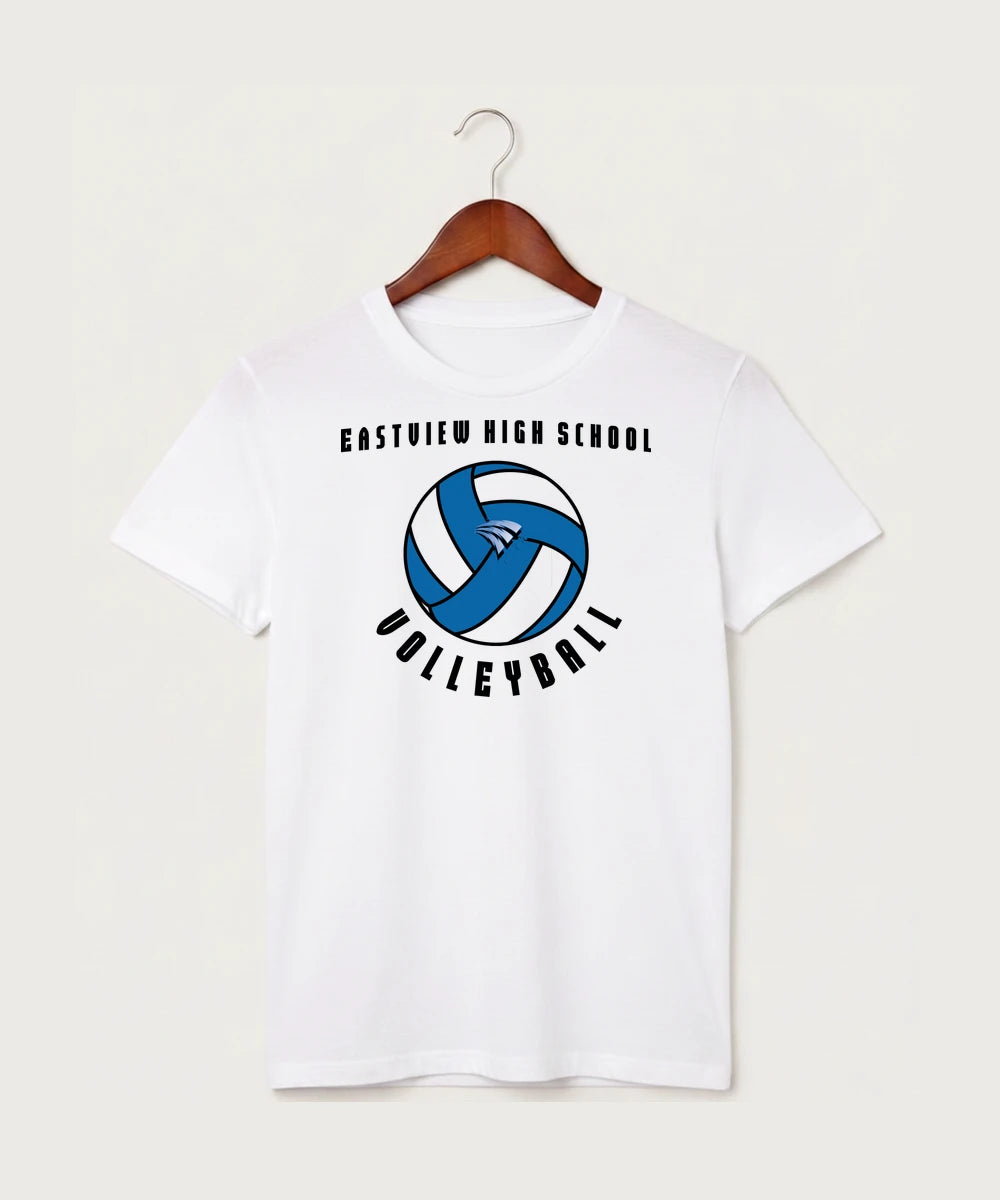Eastview High School Volleyball (Girls) - White T-Shirt - Full Front