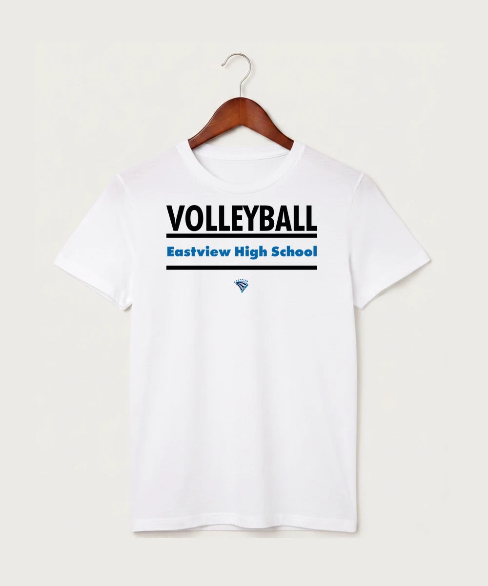 Eastview High School Volleyball (Girls) - White T-Shirt - Full Front
