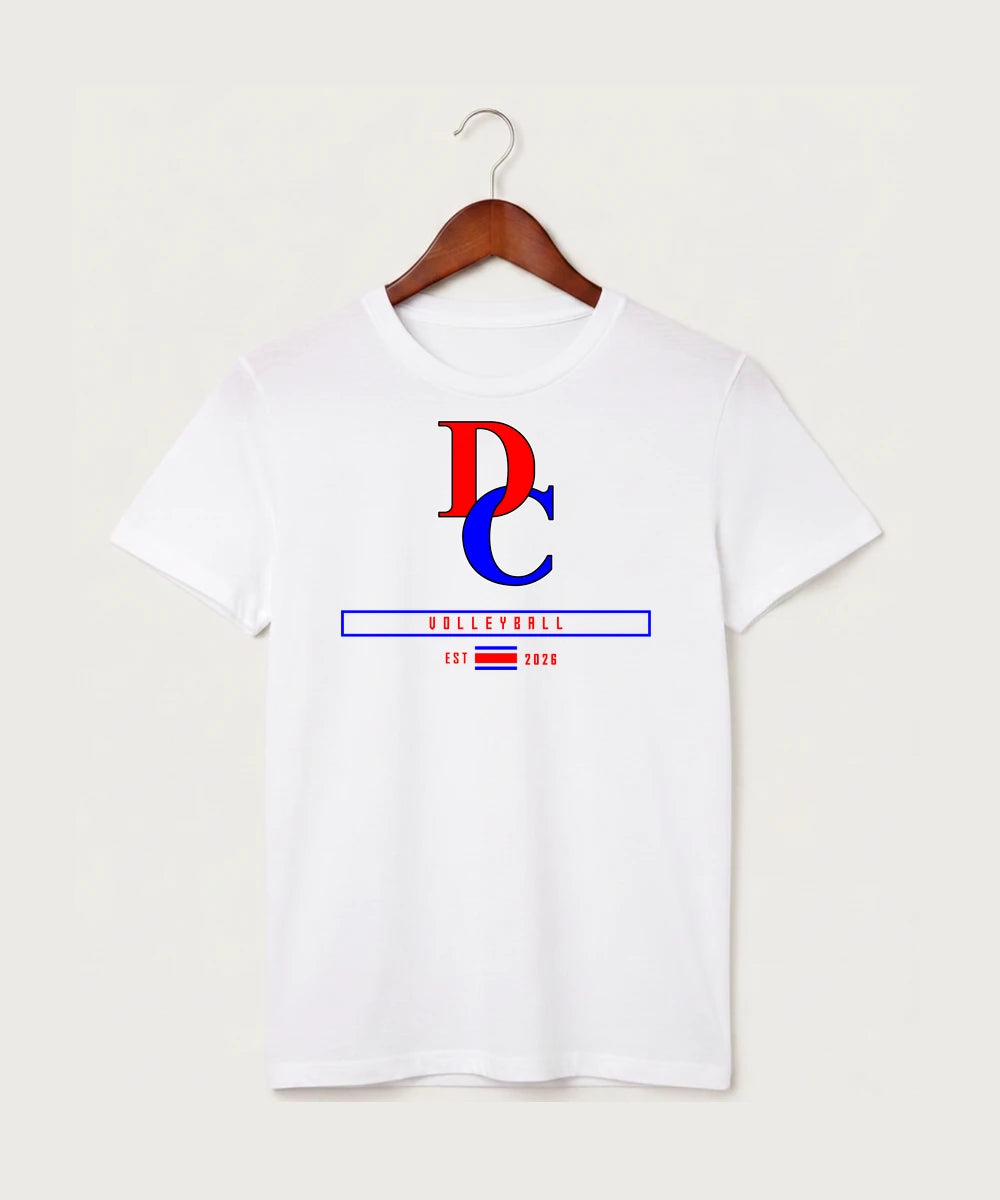 Davenport Central High School Volleyball (Girls) - White T-Shirt - Full Front