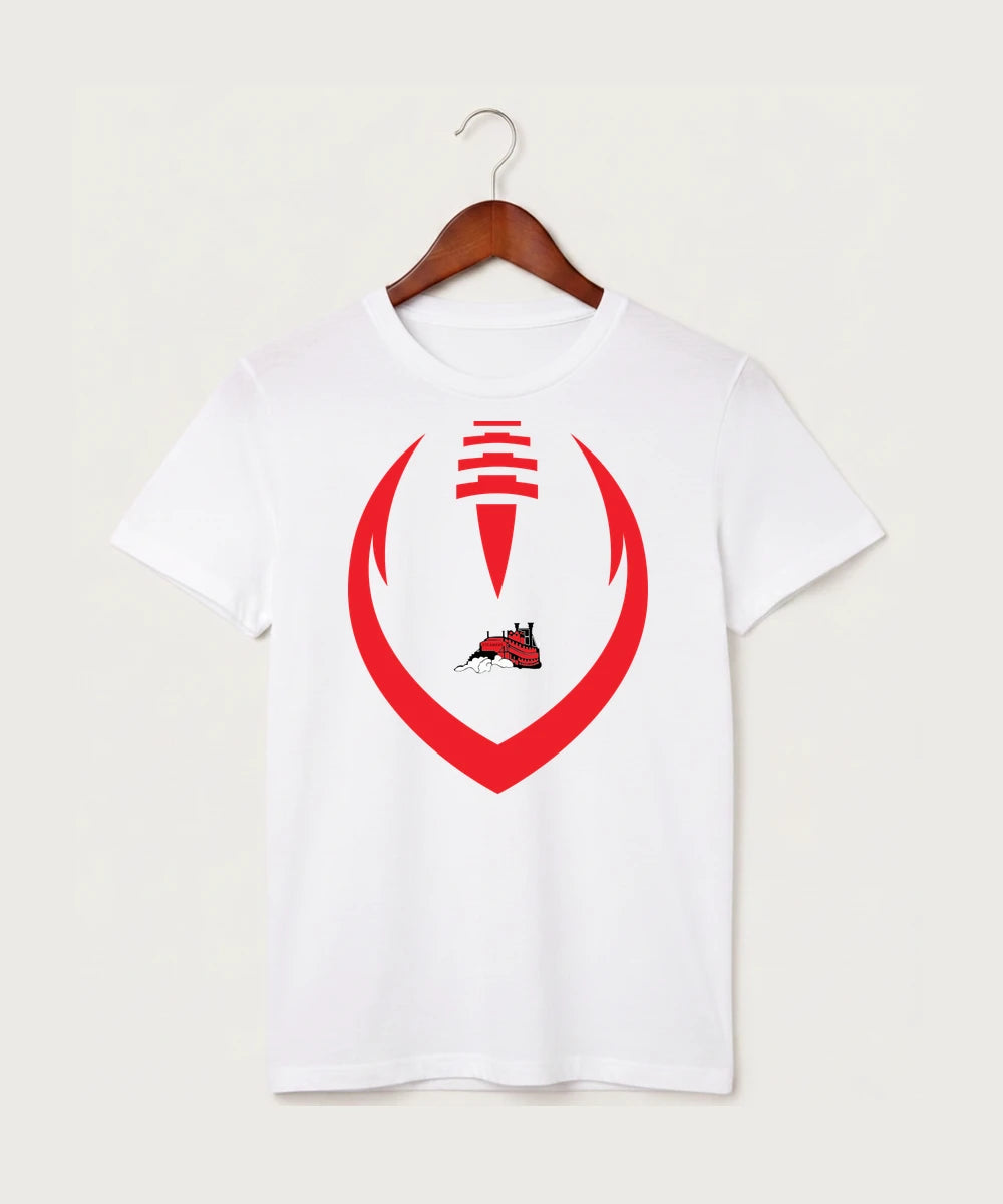 Fulton High School Football (Boys) - White T-Shirt - Full Front