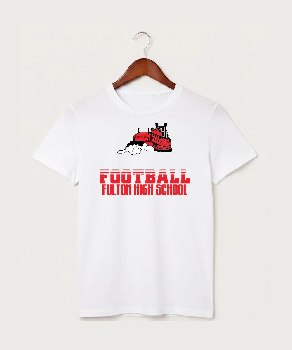 Fulton High School Football (Boys) - White T-Shirt - Full Front
