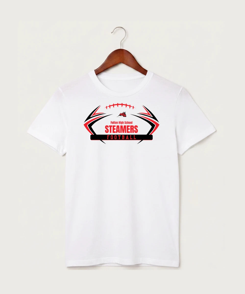Fulton High School Football (Boys) - White T-Shirt - Full Front