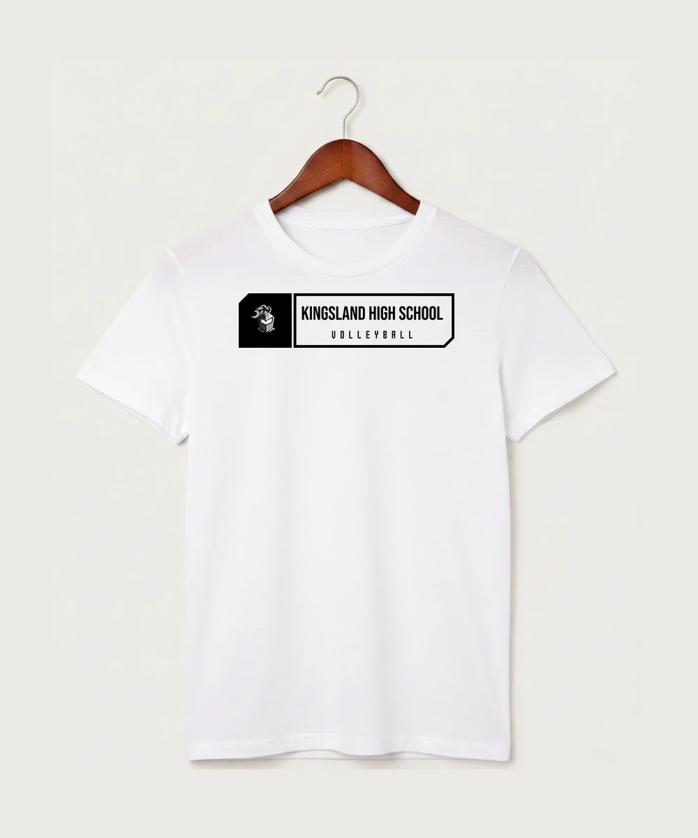 Kingsland High School Volleyball (Girls) - White T-Shirt - Full Front