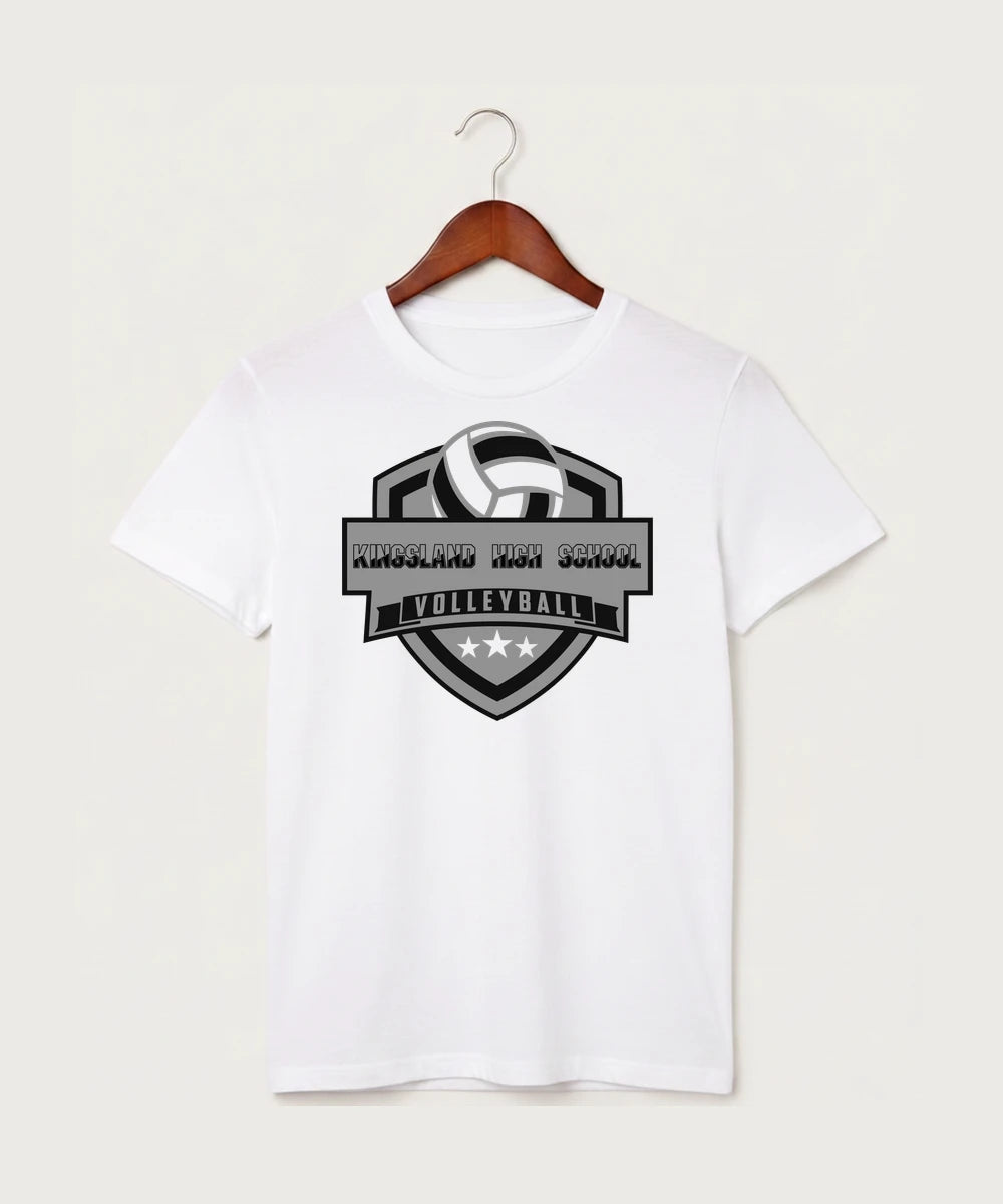 Kingsland High School Volleyball (Girls) - White T-Shirt - Full Front