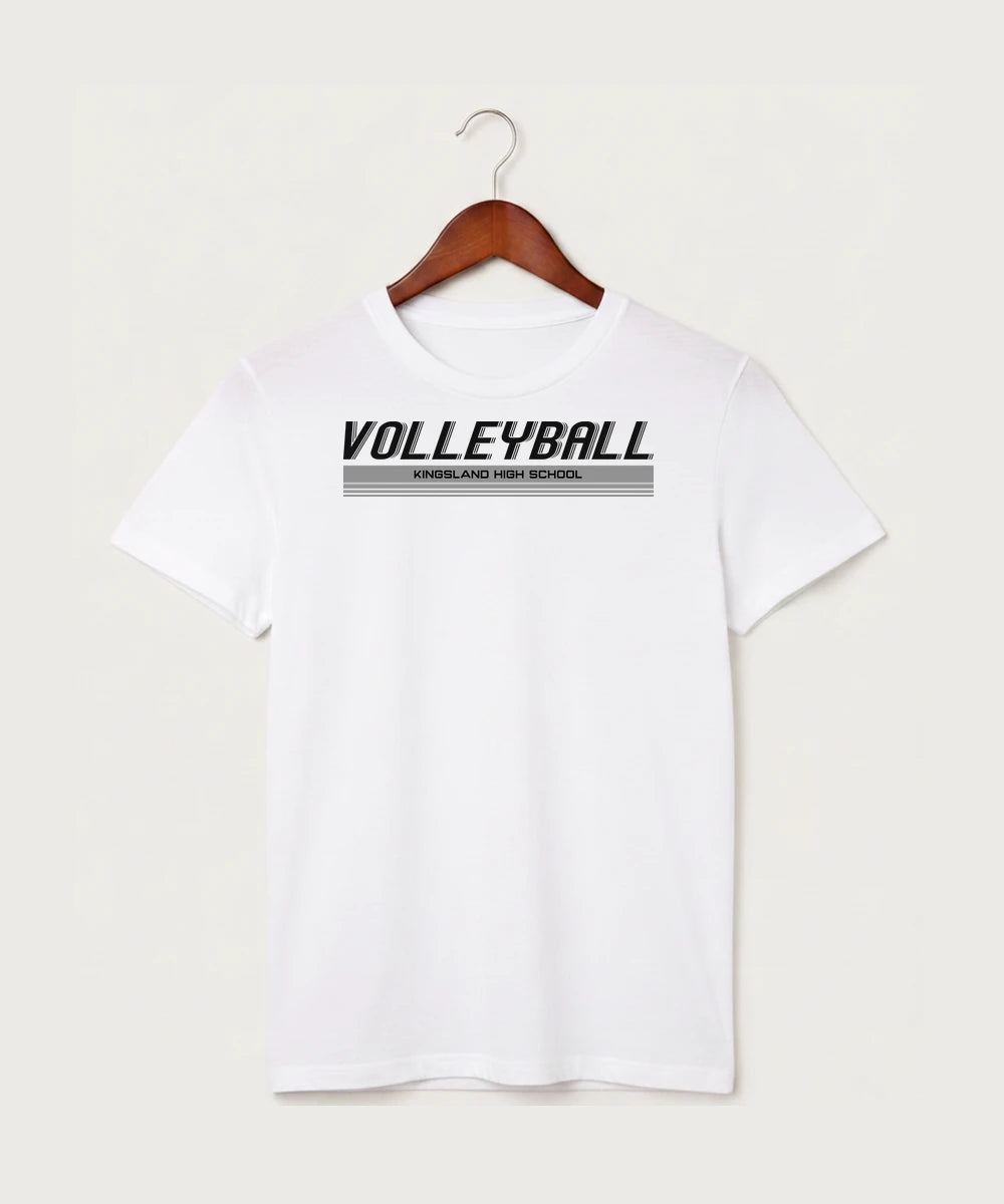 Kingsland High School Volleyball (Girls) - White T-Shirt - Full Front