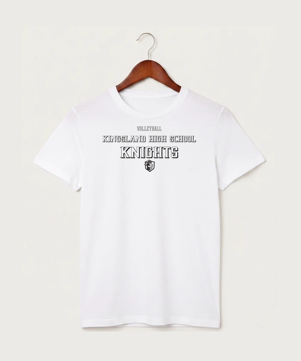 Kingsland High School Volleyball (Girls) - White T-Shirt - Full Front